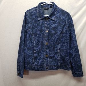 Erika Jean Jacket with Paisley Print Size Medium